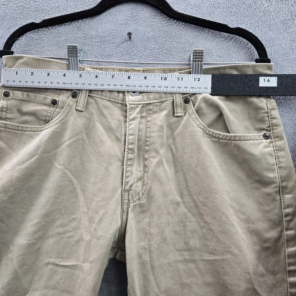 Levi's 511 Men Jeans 33X32 Brown Khakis Slim Fit Button Twill 32